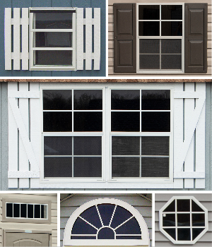 Pine Creek Structures aluminum window options
