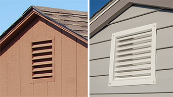 Pine Creek Structures venting options: gable end vents
