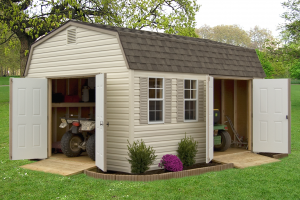 Storage Shed with extra double doors and ramps