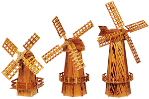 Pine Creek Structures Outdoor Decor - Wooden Windmills