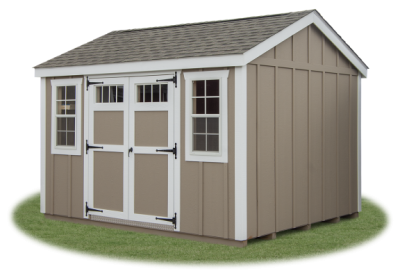 10x12 LP Board 'N' Batten Side Entry Peak Storage Shed available at Pine Creek Structures