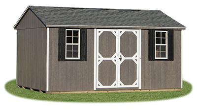 10x16 Side Entry Peak Storage Shed with LP Smart Side available at Pine Creek Structures