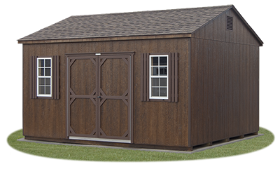 12x16 Side Entry Peak Storage Shed with LP Smart Side available at Pine Creek Structures