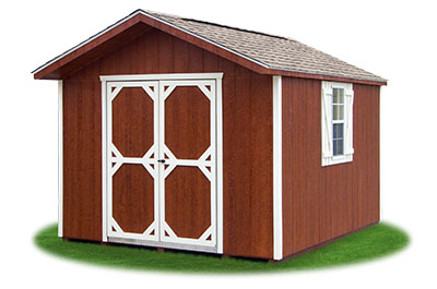 10x12 LP Sided Front Entry Peak Storage Shed available at Pine Creek Structures