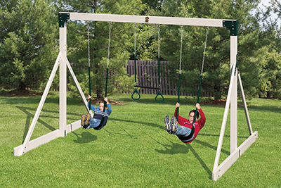 Adventure Gym Package #A-3 Vinyl Backyard Play Set for Children