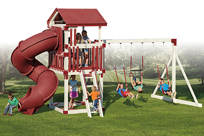 Busy Base Camp Package #B55-1 Vinyl Backyard Play Set for Children