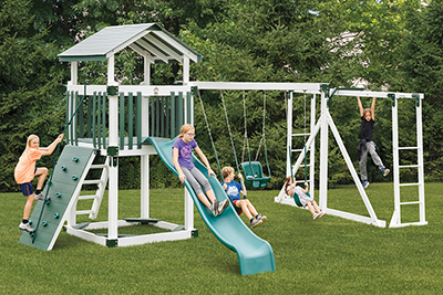 Busy Base Camp Package #B55-4 Vinyl Backyard Play Set for Children