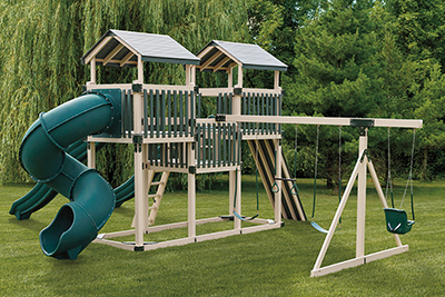 Fantasy Fortress Package #F514-4 Vinyl Backyard Play Set for Children