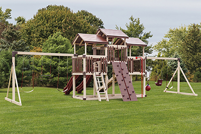 Fantasy Fortress Package #F514-6 Vinyl Backyard Play Set for Children