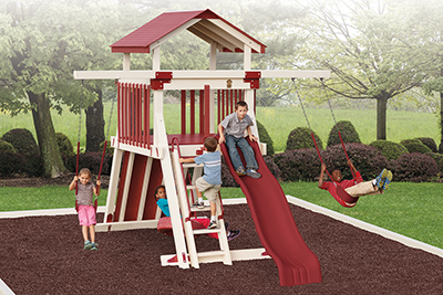 Giggle Junction Package #GA55-2 Vinyl Backyard Play Set for Children