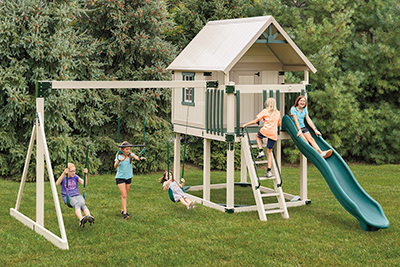 Happy Hideout Package #H68-2 Vinyl Backyard Play Set for Children