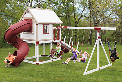 Happy Hideout Package #H68-7 Vinyl Backyard Play Set for Children