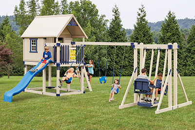 Happy Hideout Package #H68-9 Vinyl Backyard Play Set for Children