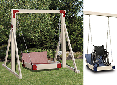 Wheelchair Swing Option for Vinyl Backyard Play Sets