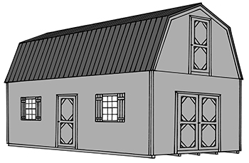 Pine Creek Structures two story barn drawing