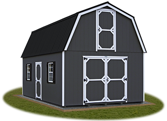Two Story Gambrel Barn Storage Shed from Pine Creek Structures