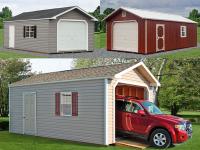Custom Order a Peak Style Single-Car Garage from Elizabethtown Pine Creek Structures of Elizabethtown