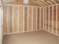 12x16 Peak Style Storage Shed Interior