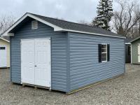 12 x 20 Peak Style Vinyl Shed Front Entry