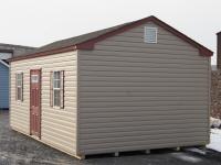 12x20 Front Entry Peak Storage Shed with Vinyl Siding