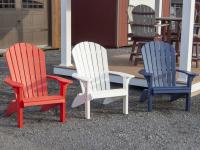 Red, White, & Blue Poly Lumber Heavy Duty Adirondack Chairs
