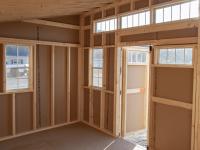 10x14 Custom Lean To Storage Shed Interior from Pine Creek Structures 