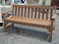 5' Woodgrain Poly Garden Bench