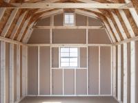 10x14 Highwall Barn Storage Shed Interior from Pine Creek Structures