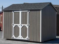 8x10 Madison Series (Economy Line) Peak Style Storage Shed with Driftwood Grey LP Siding and White Trim