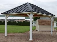 12x16 Custom Pavilion with standing seam metal roof available at Pine Creek Structures in Elizabethville (Berrysburg), PA