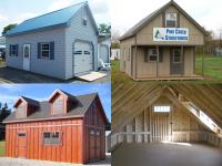 Custom Order a Two-Story Building with a Cape Cod Roof Upgrade from Pine Creek Structures of Egg Harbor 