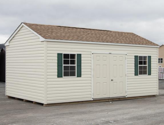 12x20 Peak Style Storage Shed with Vinyl Siding from Pine Creek Structures