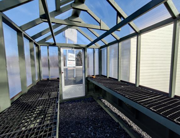 8x12 Greenhouse Interior
