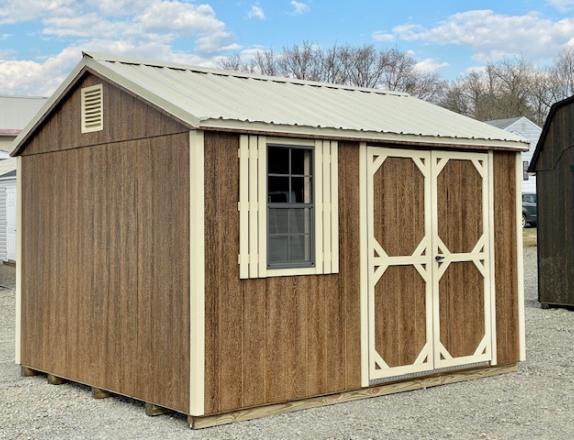 10 x 12 Peak Style Shed Side Entry - Metal Roof