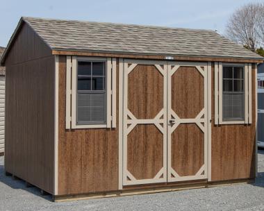 10x12 Peak Style Storage Shed with A Frame Roofline and LP Smart Side Siding from Pine Creek Structures