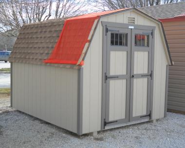 8'x10' Madison Mini Barn W/ Transom Windows in Door 