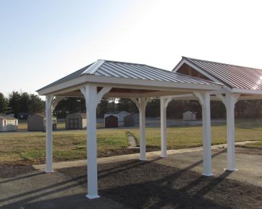 10X12 HIP STYLE VINYL PAVILION AT PINE CREEK STRUCTURES IN YORK, PA.