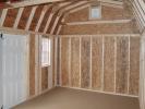 10x16 Gambrel Barn Style Storage Shed Interior