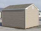 10x12 Peak Style Storage Shed with Clay Vinyl Siding from Pine Creek Structures