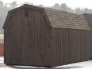 10x16 Custom Dutch Barn Storage Shed with rustic board 'n' batten siding