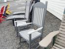 Set of Porch Rockers in Light Grey and Dark Grey Poly Lumber