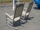 Set of Woodgrain Poly Porch Rocking Chairs
