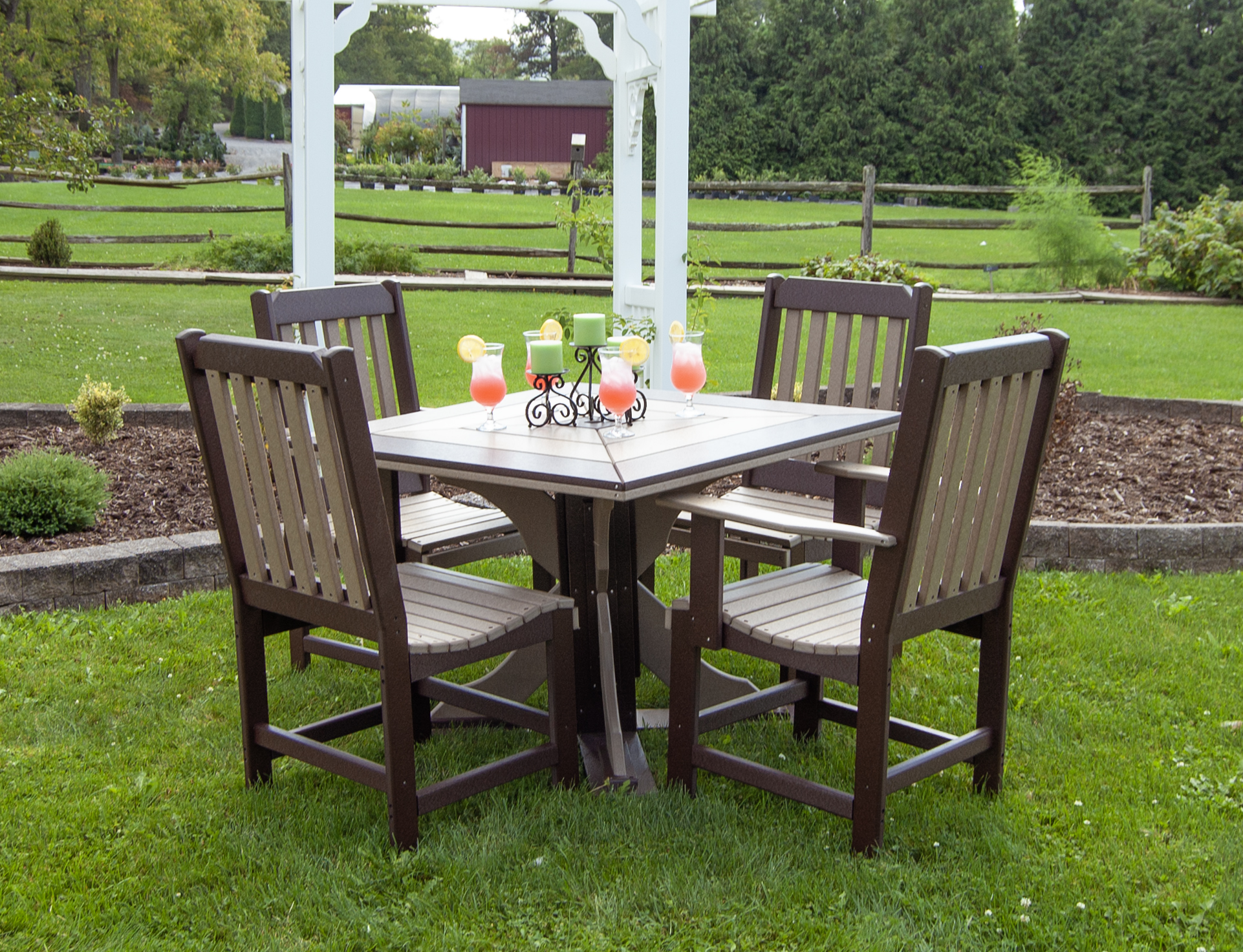 amish made out door dining set- hershey harrisburg pa