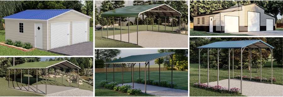 Top Of The Line Carport Product Photo Collage 